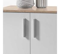 Commode - EMOB - Bobette - 2 portes - Blanc/Chêne Sonoma
