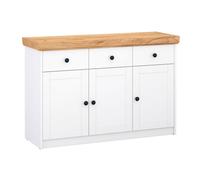 Homestyle4u Commode 3 tiroirs - Blanc
