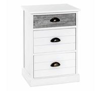 Commode en Bois 3 Tiroirs Mario 60cm Blanc