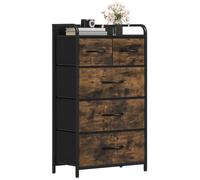 Commode en bois avec 5 tiroirs et un plateau supérieur en bois