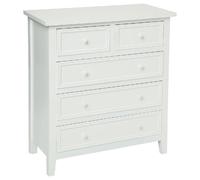 Commode en bois Charme - L. 72 x H. 81 cm - Blanc