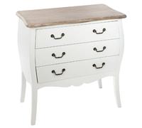 Commode en bois Chrysa - L. 75 x H. 76 cm - Blanc