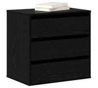 Commode en bois d'ingénierie - vidaXL - 60x41x58 cm - Noir - Finition mate - Grand espace de stockage - Avec tiroir