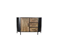 Commode en bois et metal avec 3 tiroirs 1 porte et 1 etagere - Largeur 120 x Hauteur 81,5 x Profondeur43cm --