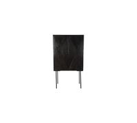 Commode en bois et pied en metal marron fonce avec 2 portes et 1 etagere - Largeur 84 x Hauteur 153,5 x Profondeur43cm --
