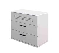 Commode en bois gris et blanc - CO5026 - Gris - Fabriqué en France - Terre de Nuit