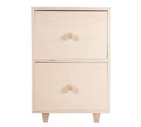 Commode En Bois Sur Pieds, Fsc Mixcredit, 16,5x9x24cm, 2 Tiroirs