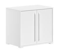 VIPACK - SAM commode 2 portes, finition blanc mélaminé