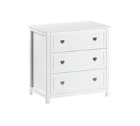 Commode Enfant 3 Tiroirs "Amori" 90cm Blanc