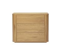 Commode finition bois clair chêne 3 tiroirs L100 cm NEGAN
