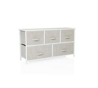 Commode FOLDAR 100 x 30 x 55 cm 5 compartiments gris hjh LIVING Gris G