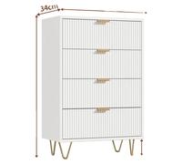 Commode, grand espace de rangement, design moderne, 4 tiroirs