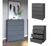 Commode Haut de gamme Armoire multifonctionnelle Ruben anthracite Vicco
