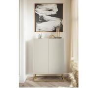 Selsey Veldio Commode Armoire 2 Portes, Gris Beige, 90 cm