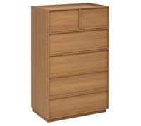 Commode haute Framy 6 tiroirs bois foncé - 5five