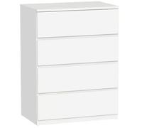 Commode - HOMCOM - 4 tiroirs meuble de rangement épuré style moderne chambre salon mobilier - bois - 60x40x80cm - blanc