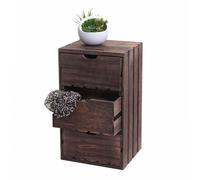 Mendler Commode 3 tiroirs bois - Marron