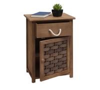 Mendler Commode en rotin - Marron