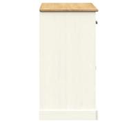 Commode intérieur - Blanc - Buffet Armoire base salon - avec tiroirs - VIGO 113x40x75 cm - blanc bois massif de pin LL797