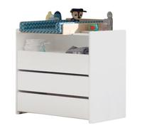 Cette combinaison Kiddy se compose des éléments suivants : commode kiddy 3 tiroirs blanc * et un matelas à langer kiddy nature *