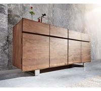 Commode Live-Edge 172 cm acacia marron 4 portes 4 tiroirs