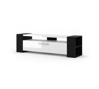 Commode livia noir et blanc brillant 45x160x40cm