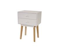 Commode Malmö T271, armoire, table d'appoint, design rétro 59x40x30cm blanc