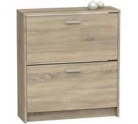 Commode Meuble à chaussures 2 portes coloris Cambrian - Hauteur 82 x Longueur 74 x Profondeur 25 cm