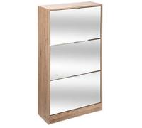 Commode meuble à chaussures coloris naturel - L.59.5 x P.23.3 x H.118 cm