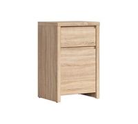 Commode meuble de rangement avec 1 porte et 1 tiroir, coloris chêne Sonoma - Longueur 49 x Profondeur 40,5 x Hauteur 77 cm - -