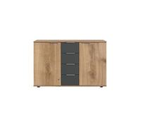 pegane Commode Chêne Poutre/Graphite