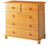 Commode / Meuble de rangement en pin massif coloris Miel - Longueur 78 x Profondeur 39 x Hauteur 81 cm
