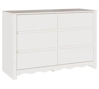 Commode - Meuble de rangement - Table de chevet - Coffre de rangement - 6 tiroirs spacieux - Bois naturel de haute qualité