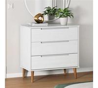 vidaXL Commode MOLDE Blanc 80x40x80 cm Bois de pin massif