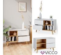 Commode Nautica, buffet bas, blanc, bahut, meuble, tiroir Vicco