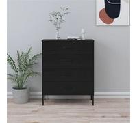 Commode Noir 80x35x101,5 cm Acier Noir G
