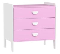 Commode pour enfants - AIYAPLAY - 3 tiroirs - pour chambre d'enfant, crèche, salle de jeux - MDF - 60 x 40 x 60 cm - rose