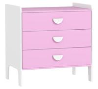 Commode pour enfants - Commode avec 3 tiroirs - Idéale pour les chambres d'enfants, les nurseries et les salles de jeux - Structure en bois - Dimensions : 60 x 40 x 60 cm - Couleur : vert olive