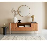 Commode Rivoro 175 cm acacia naturel 2 portes 1 tiroir 1 compartiment