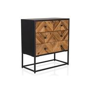 hjh Living Buffet SANTJAGO BLACK SUN L bois massif, structure métallique Couleur Bois Foncé