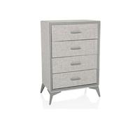 hjh Living Commode SKUFFY 4 tiroirs 64x35x90 cm Gris