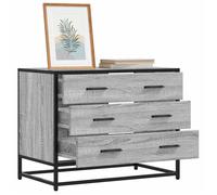 vidaXL Commode Sonoma Bois d'ingénierie 70x41x56 cm 3 tiroirs Gris