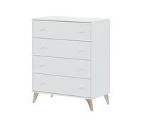 Commode "Sweet" - 4 tiroirs - 95 x 77.5 x 40 cm - Blanc