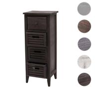 Mendler Commode T18 – 4 tiroirs, 74 x 30 x 25 cm, Shabby-Look Vintage gris-brun