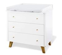 Pinolino Commode à langer Pan large L 100 x P 78 ou 56 x H 101 Blanc