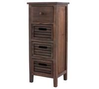 Commode / table d'appoint / armoire, 4 tiroirs, 30x25x74cm, shabby, vintage marron