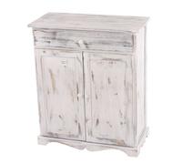 Mendler Commode/Table d'appoint/Armoire, 66x33x78cm, Shabby, Vintage, Blanc