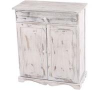 Commode / table d'appoint / armoire, 66x33x78cm, shabby, vintage, blanc Blanc G