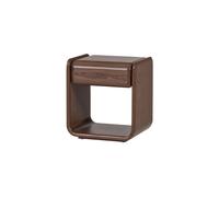 Commode/table de chevet 1 tiroir placage bois marron Elura