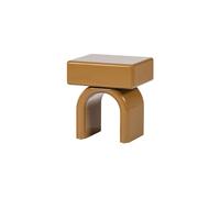 Commode table de chevet brillant MDF jaune miel ZOREL
